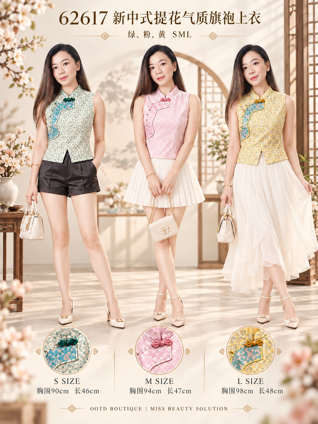 62617 NEW CHINESE STYLES JACQUARD TOP