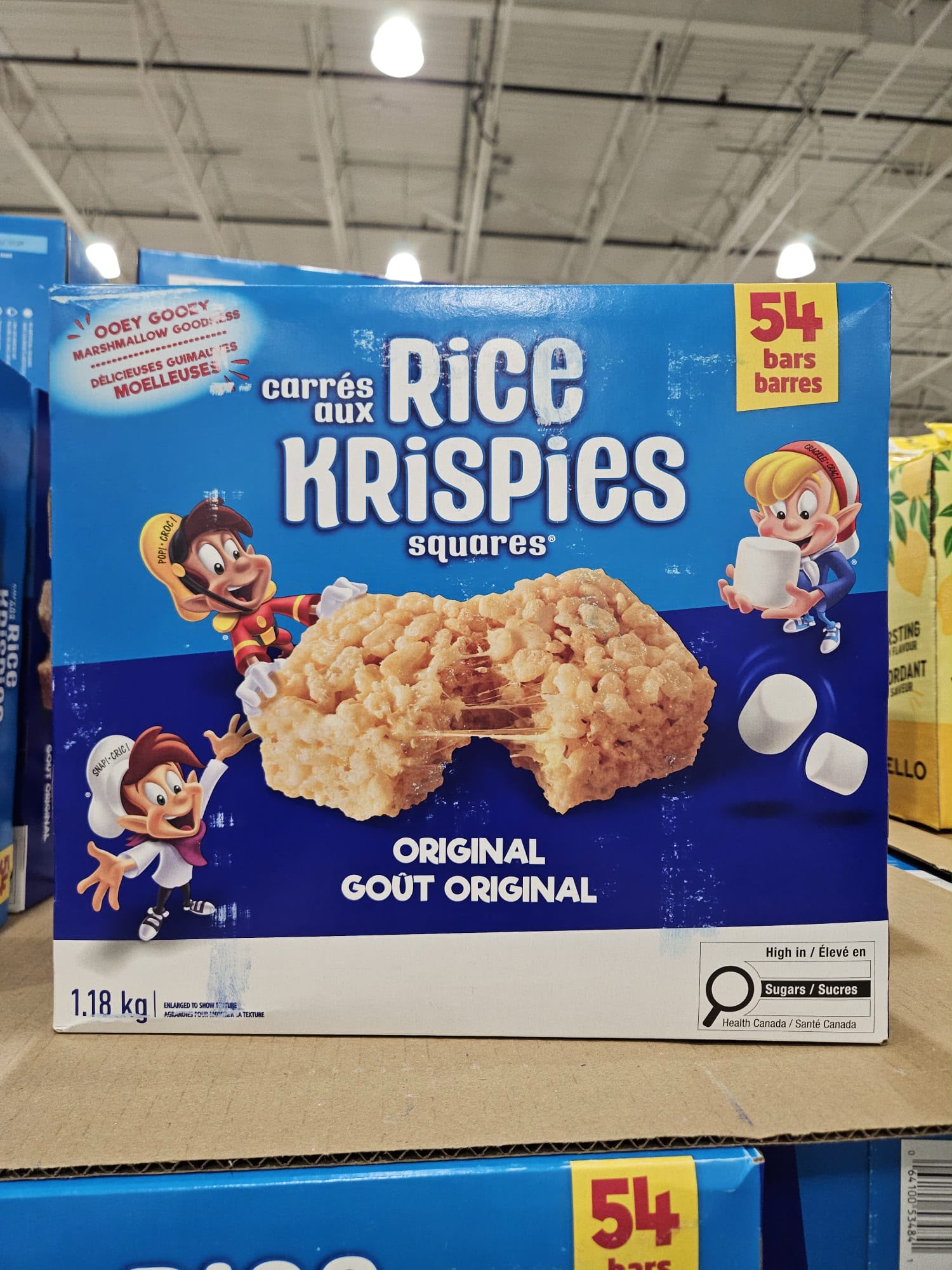 加拿大直送  Kellogg's Rice Krispies Treats Original  家樂氏棉花糖米通原味(1盒54包) 