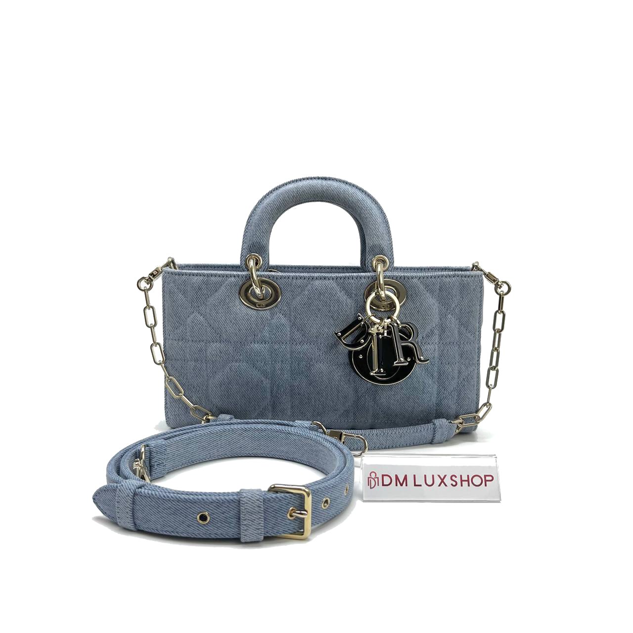 Dior Lady D-Joy Denim Small GHW