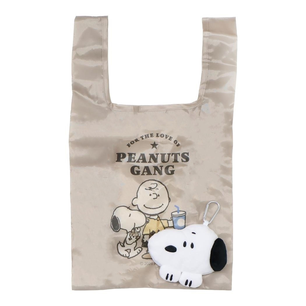 現貨｜Snoopy Charlie Brown 日版 手挽 環保袋 + 公仔頭收納袋 (230787)