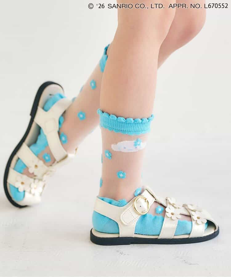 🇯🇵預訂 日本直送🇯🇵Apres les cours x Sanrio系列四色人物花朵圖案透視襪