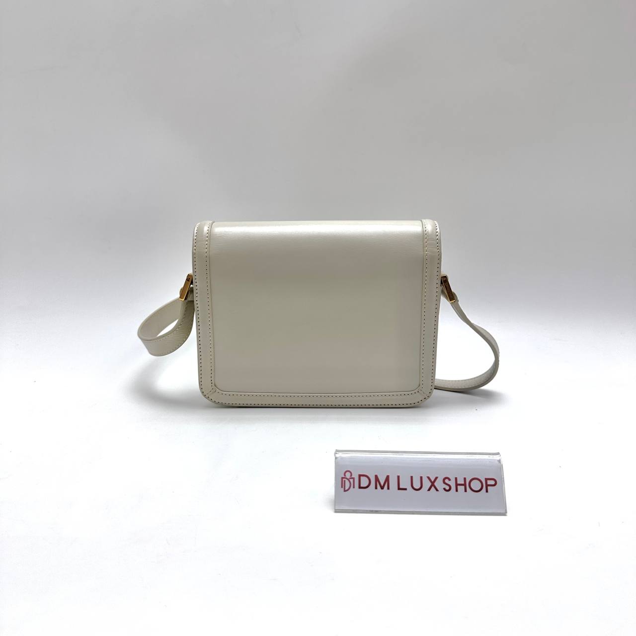 YSL Cream Calfskin Solferino Small Satchel GHW