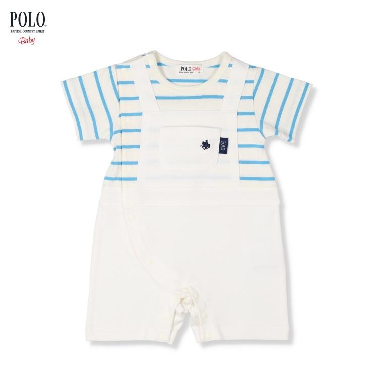 🇯🇵限量預訂 日本直送🇯🇵Polo Baby三色小馬刺繡條紋吊帶短袖連身服