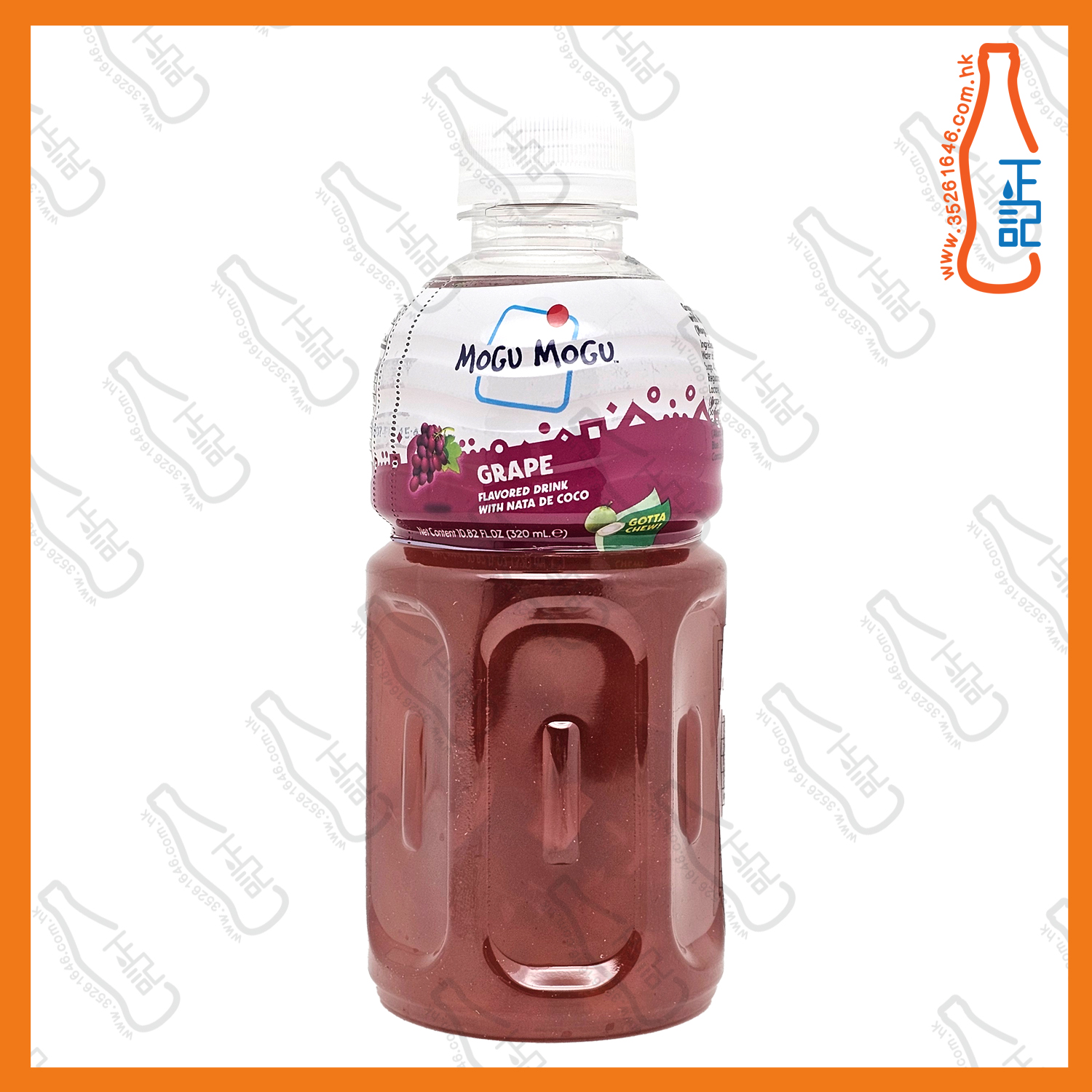 MOGU MOGU【提子】蒟蒻果粒果汁 320ml x 24支 /箱