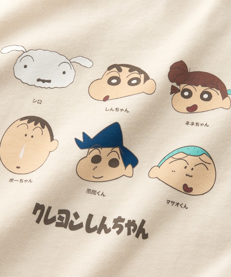 💚預訂 台灣直送💚蠟筆小新人物印花配色純棉親子款羅紋短袖T恤