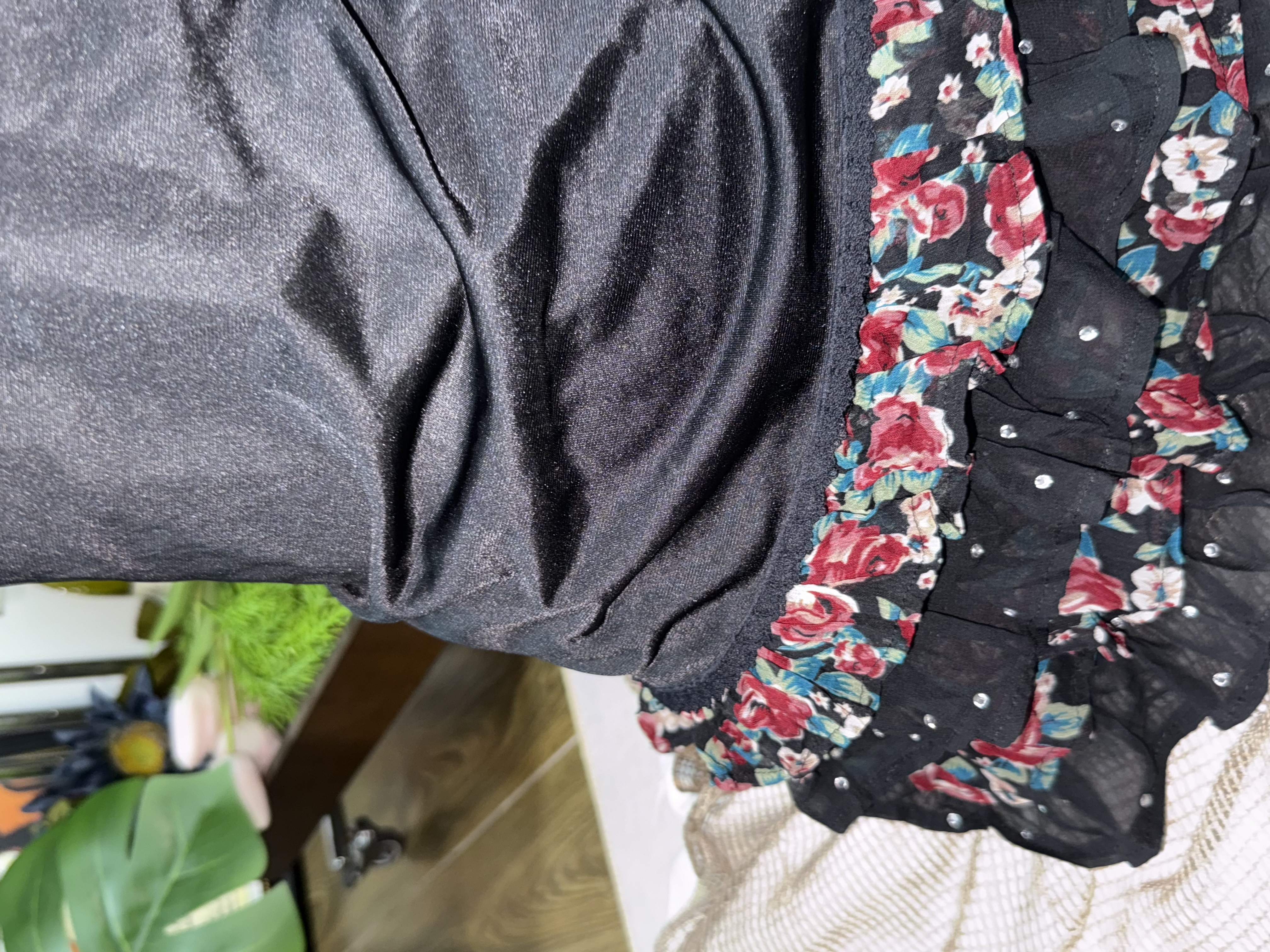 Black Lace Rose Vest