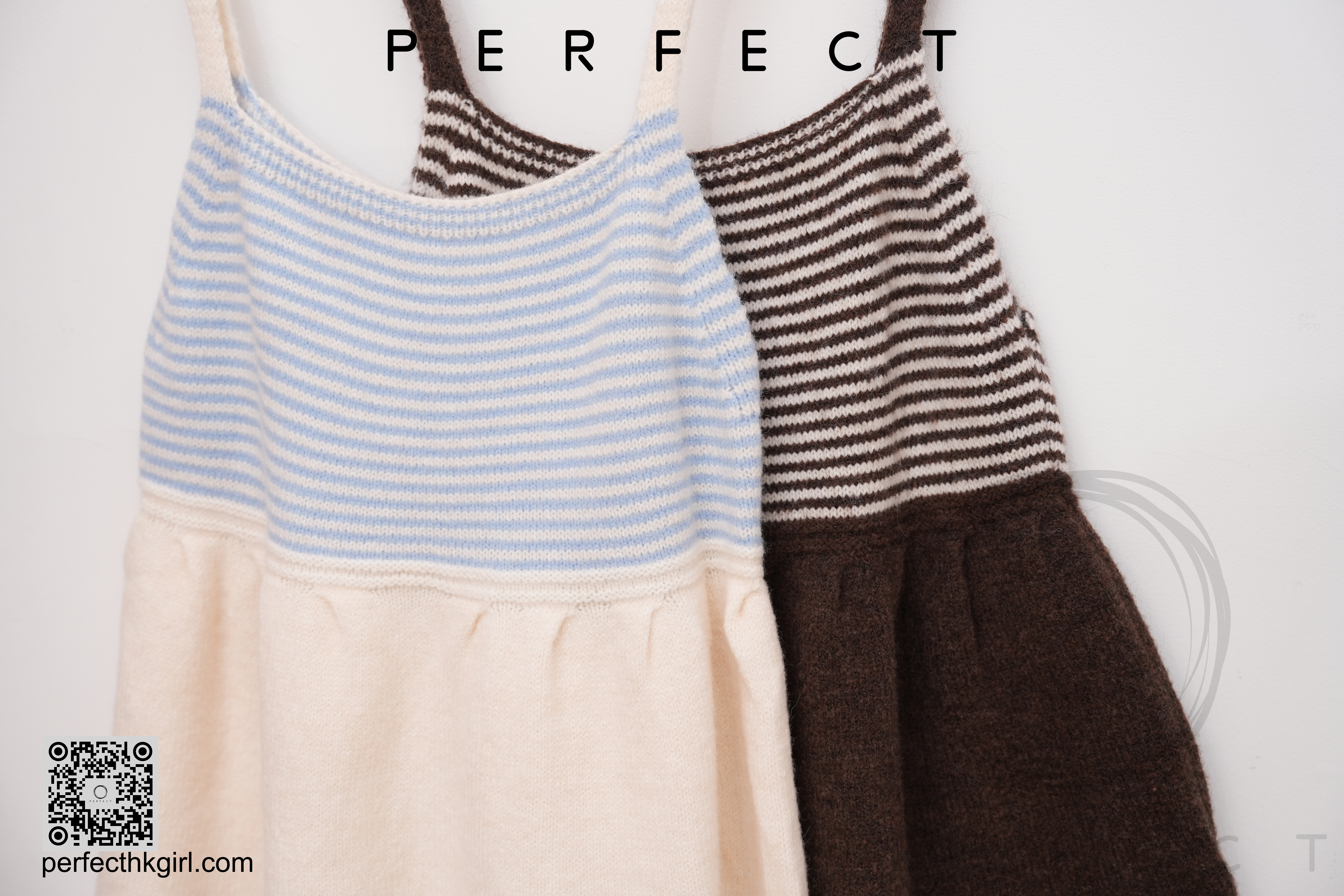 T0041_針織吊帶文青間條背心外搭（大地啡色）