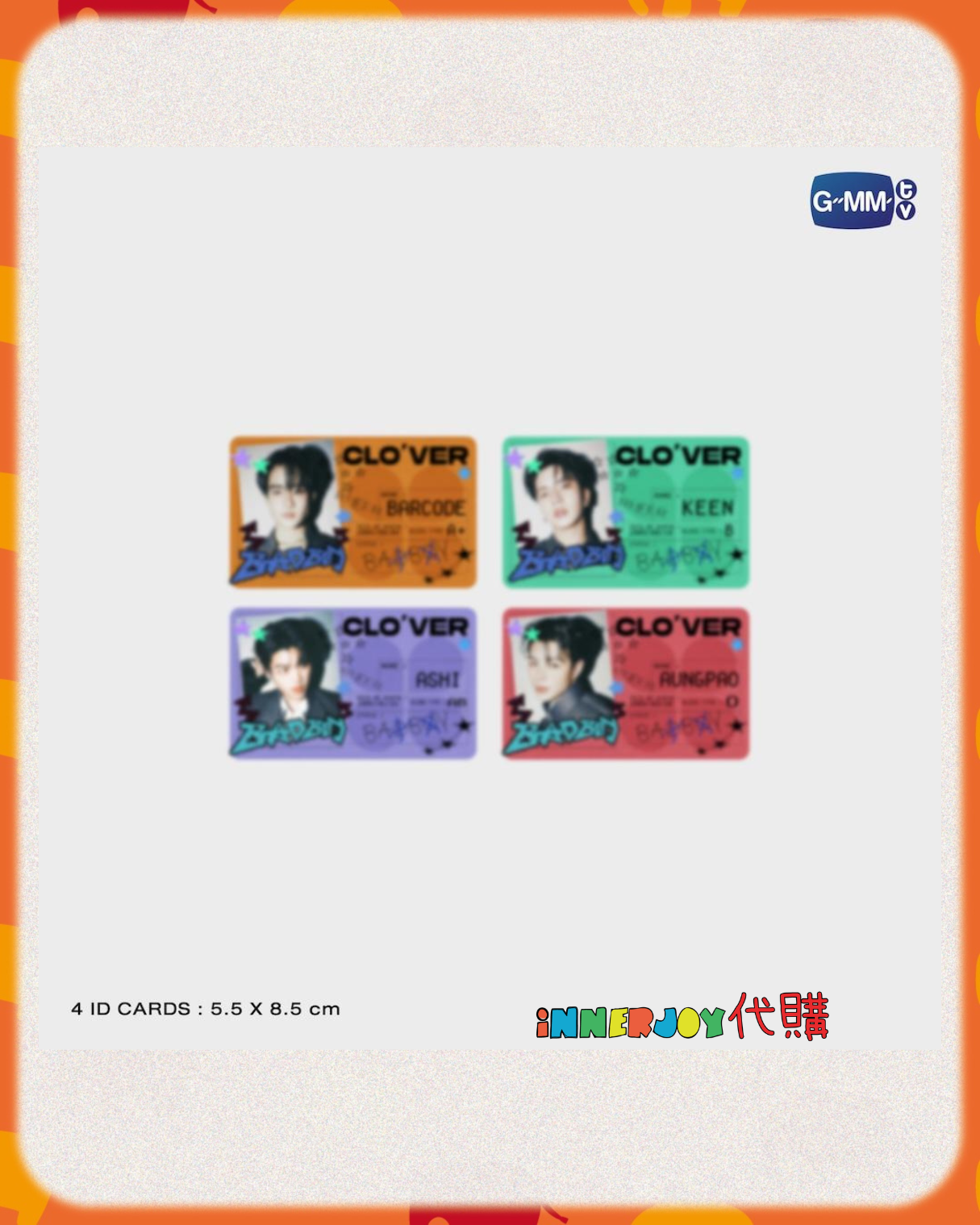 泰國現貨 (下單後30天到港) |  CLO’VER - 新單曲《Bad Boy No ‘Do’ 》 Photo Set 官方寫真卡套裝 GMM新男團