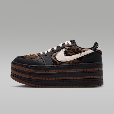Air Jordan 1 Brooklyn Low 狂野豹紋多層超厚底運動鞋［Leopard］