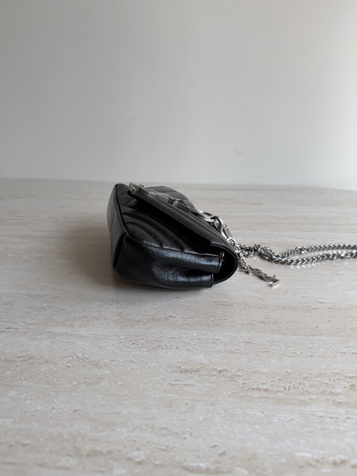 【預訂貨品】YSL黑色mini郵差包