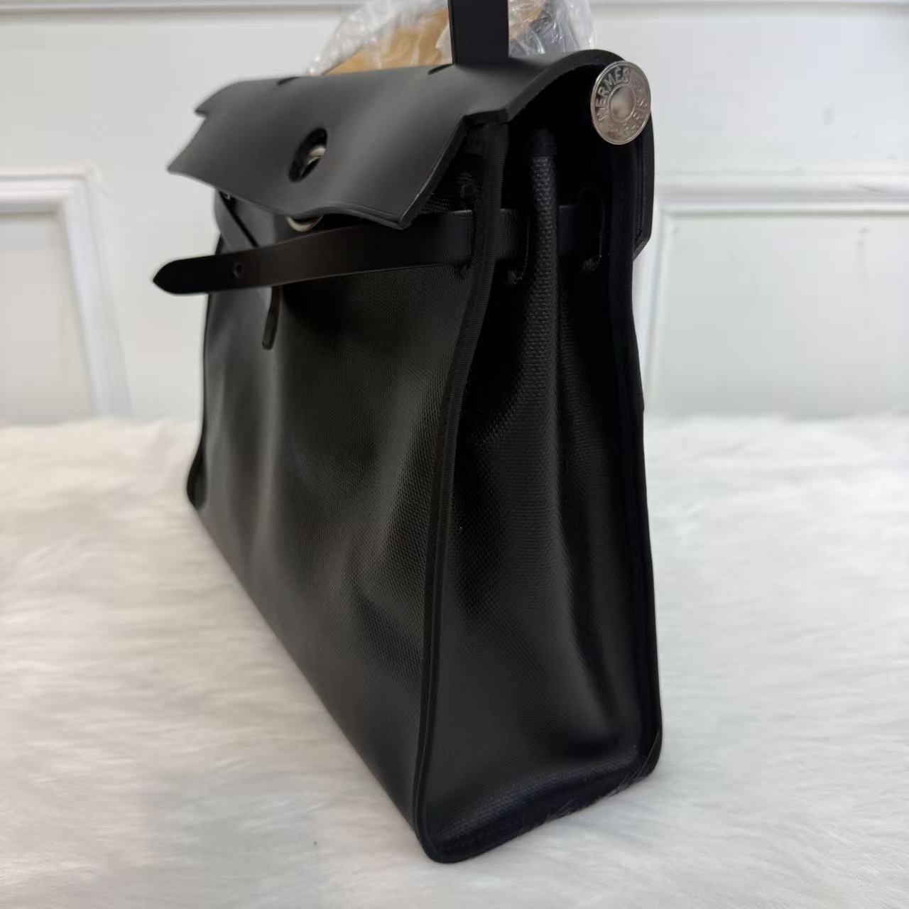 Hermes herbag31 子母袋 黑色拼防水塗層