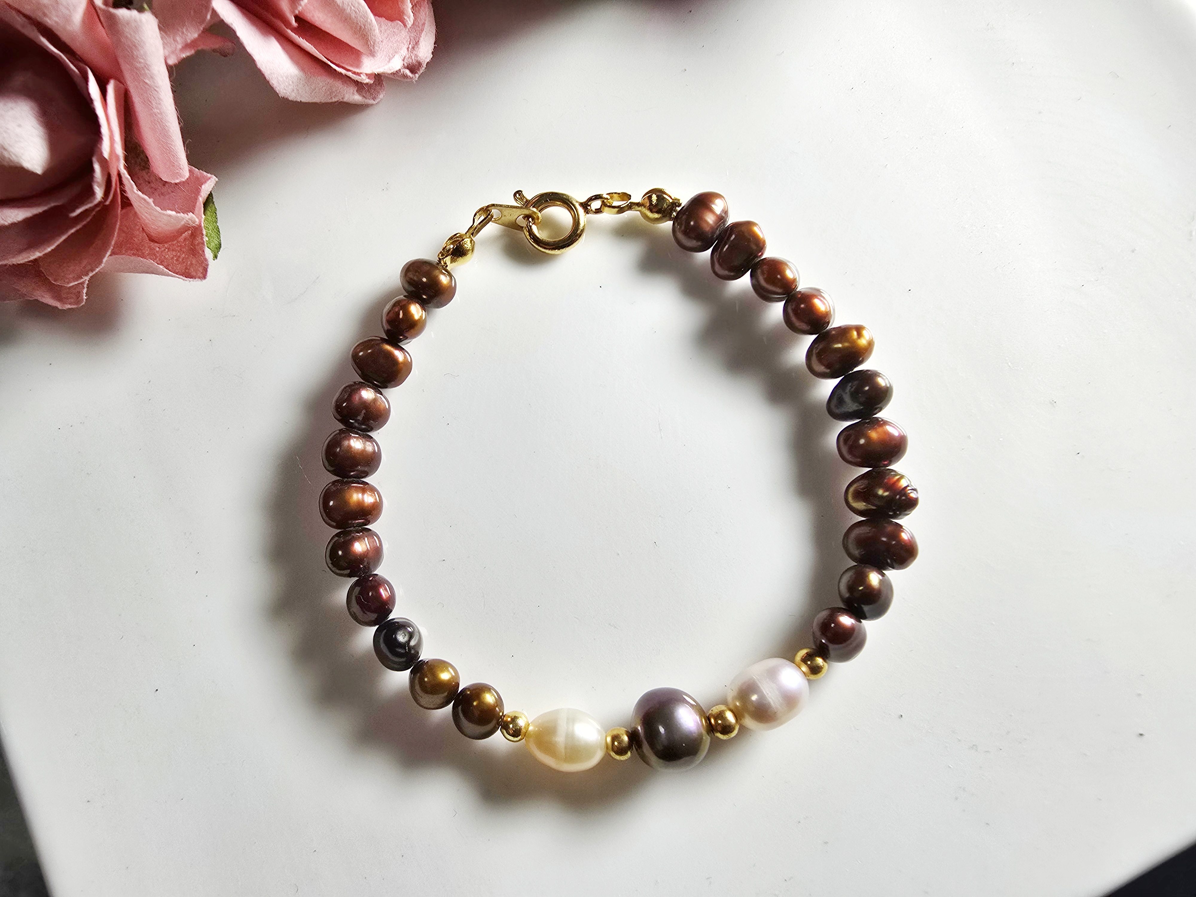 FWP0125-3  天然珍珠復古手鏈