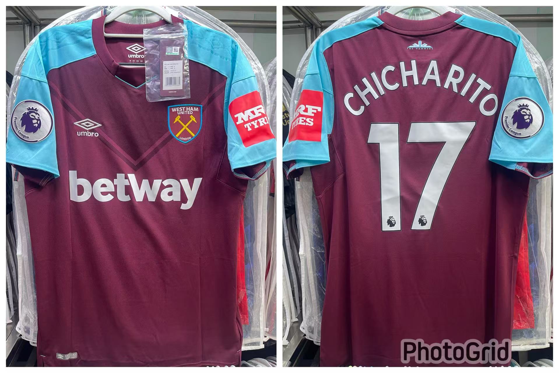 2017-18 West Ham Home Shirt #17 CHICHARITO Size M "BNWT"