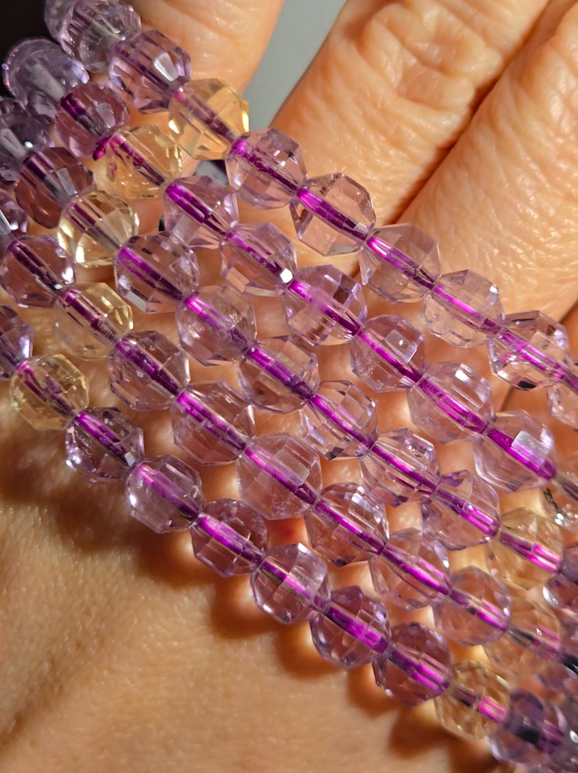 Faceted amethyst and citrine bracelets - JW66