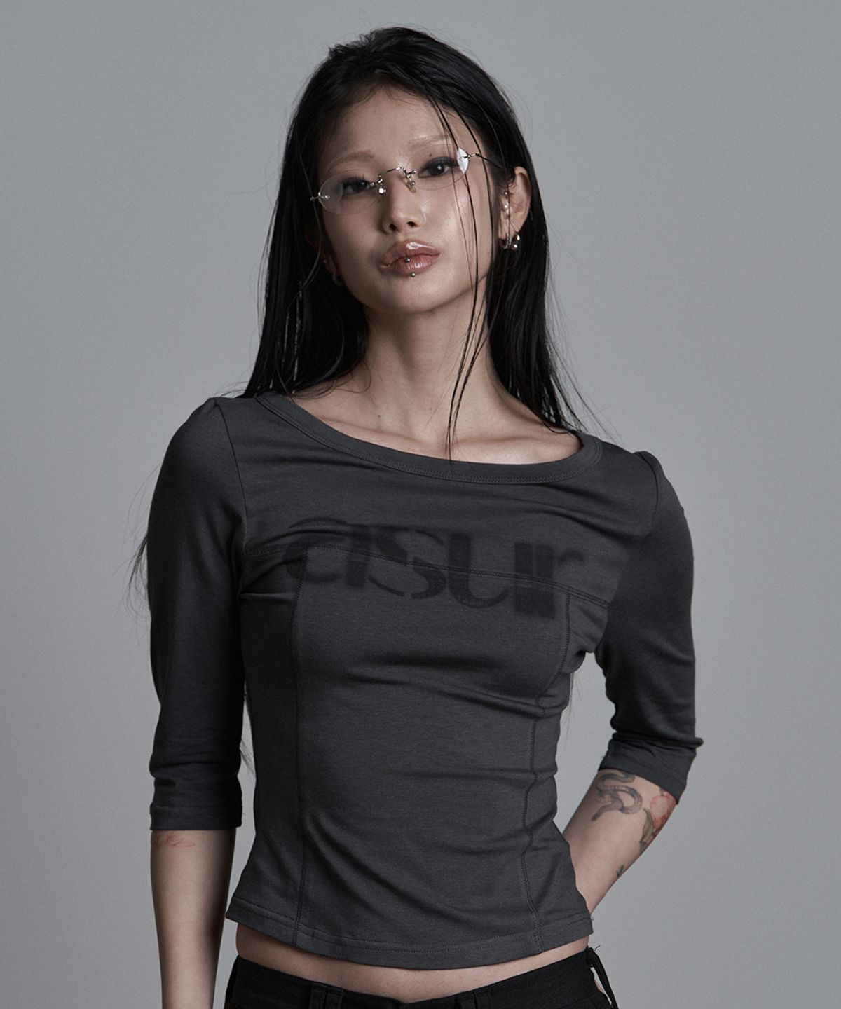 🇰🇷訂購｜asur 26SS｜Sewing boat neck sleeves 4色 