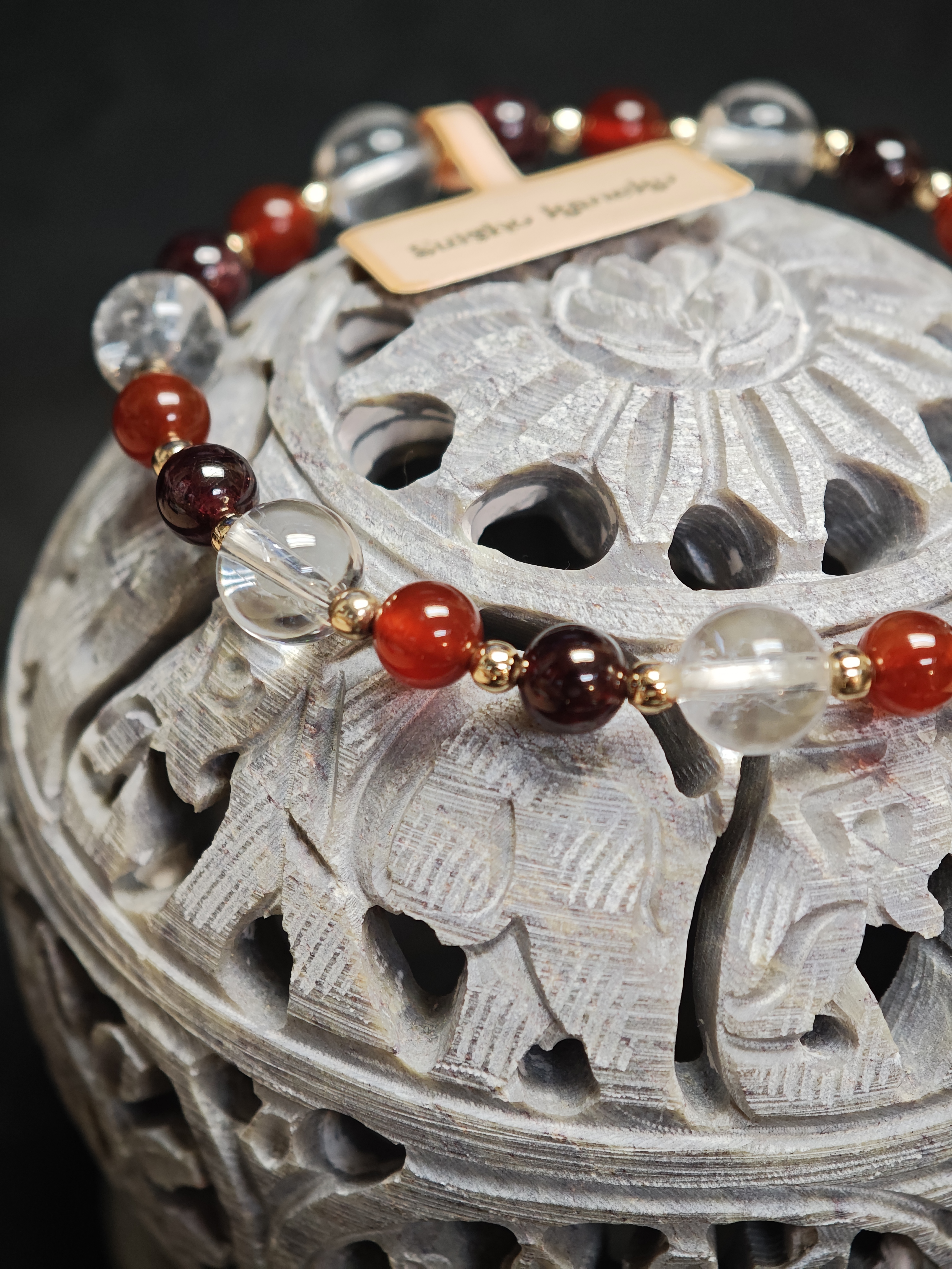 ✨DIY水晶手串✨實物拍攝📷♥️石榴石🩸紅瑪瑙🔮喜瑪拉雅水晶