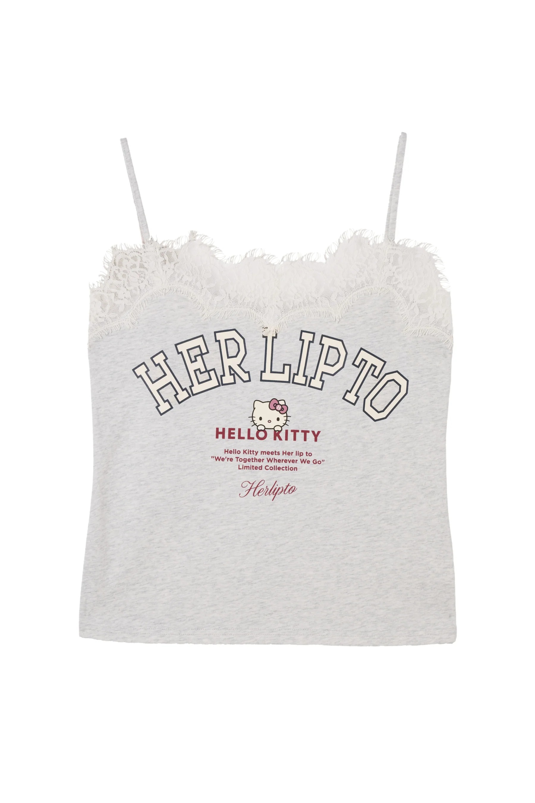🎀【預訂】Her lip to × Kitty  Lace-Trim Camisole G