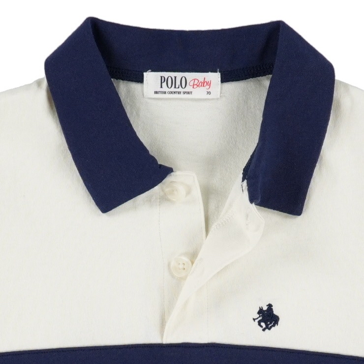 🇯🇵限量預訂 日本直送🇯🇵Polo Baby四色小馬刺繡粗條紋企領短袖包屁衣