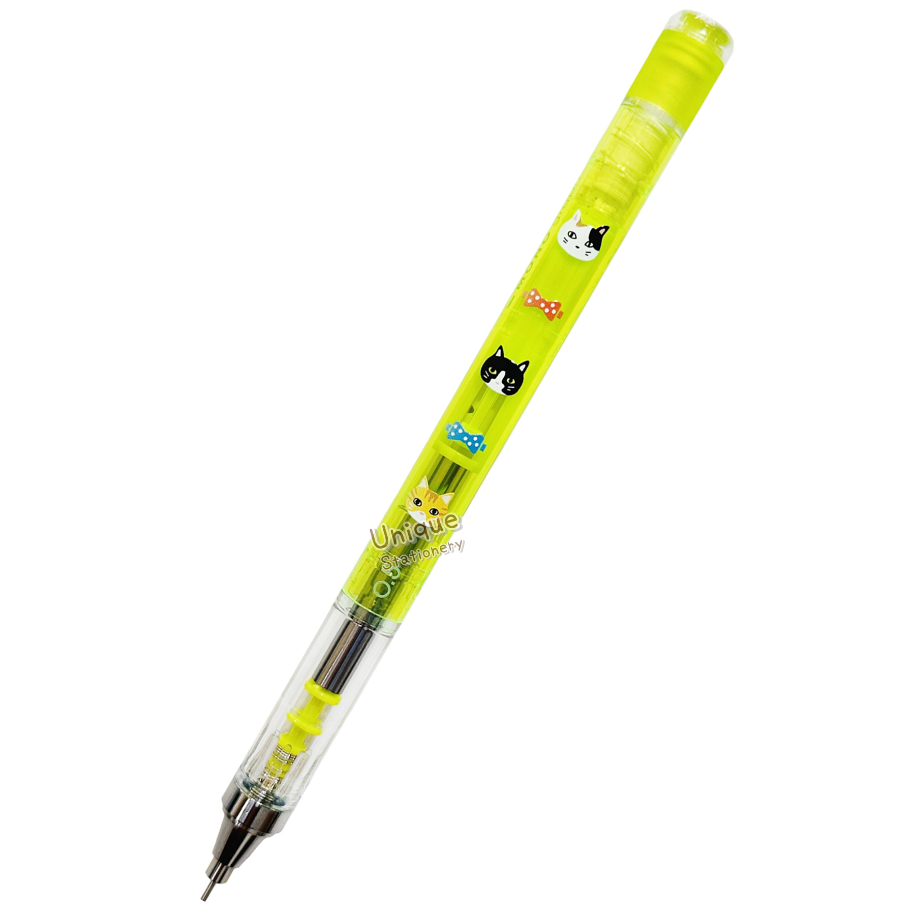 現貨｜日本限定 貓貓圖案 日本製 TOMBOW 蜻蜓牌 MONO graph 0.5mm 鉛芯筆 (DPB-163K)