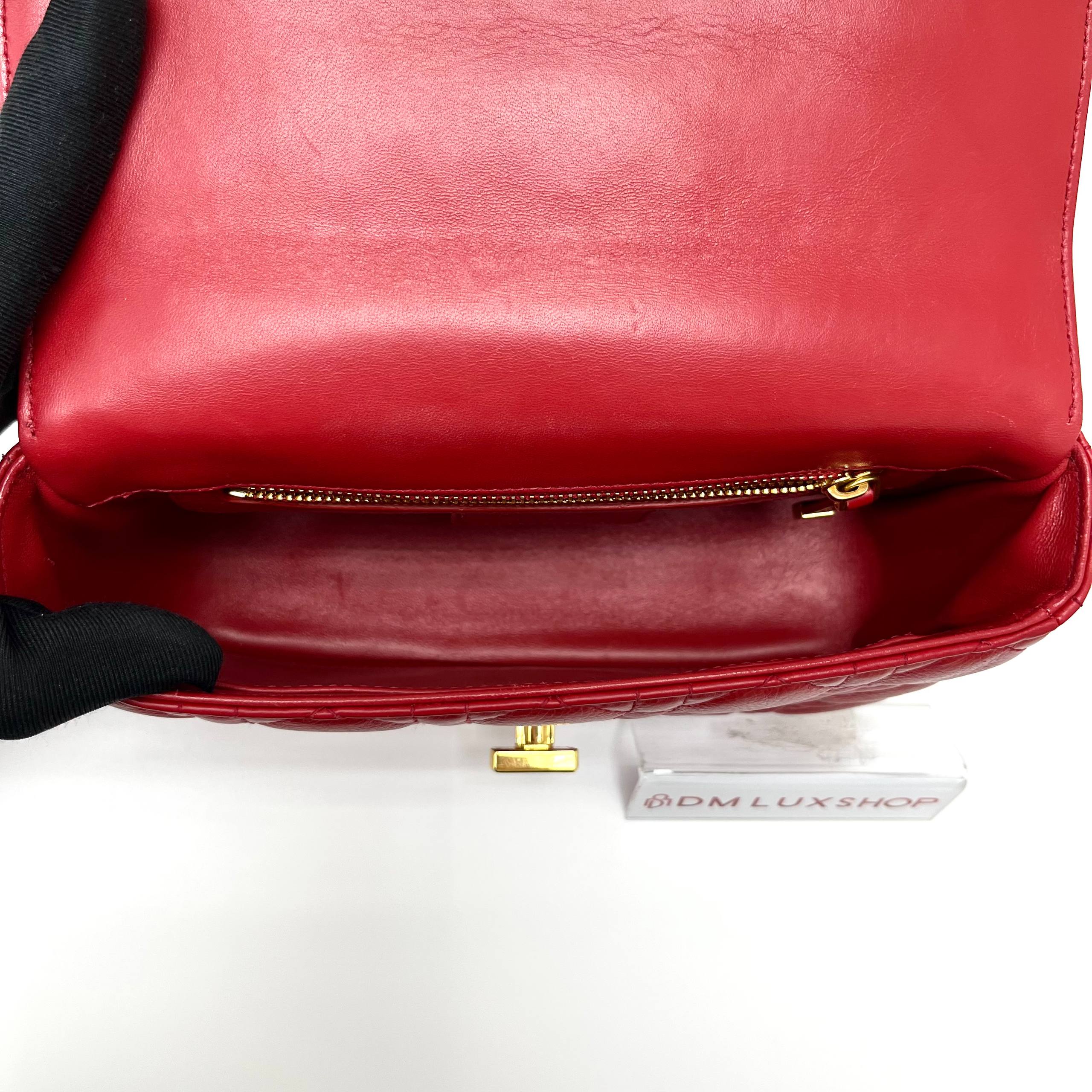 Dior Small Caro Bag Red GHW