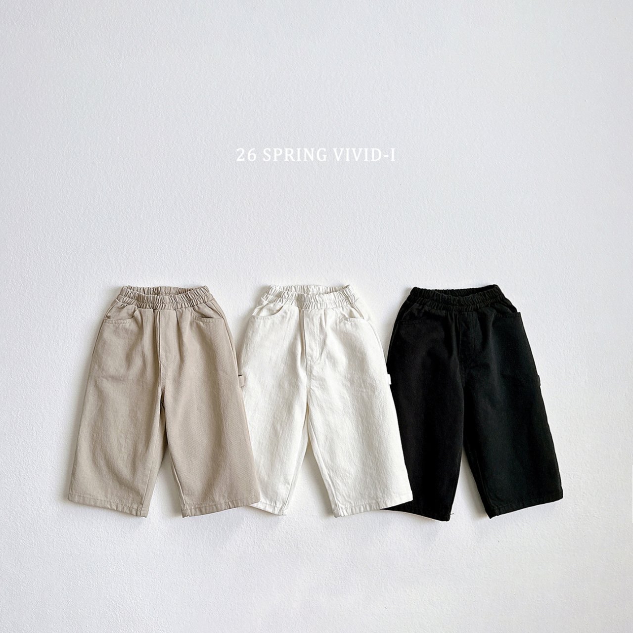 🌸預訂 韓國直送🌸🇰🇷VIVIDI三色純色寬鬆闊褲