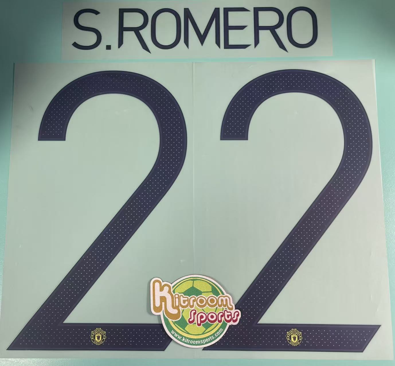 2020-21 Manchester United GK UCL Nameset #22 S.ROMERO