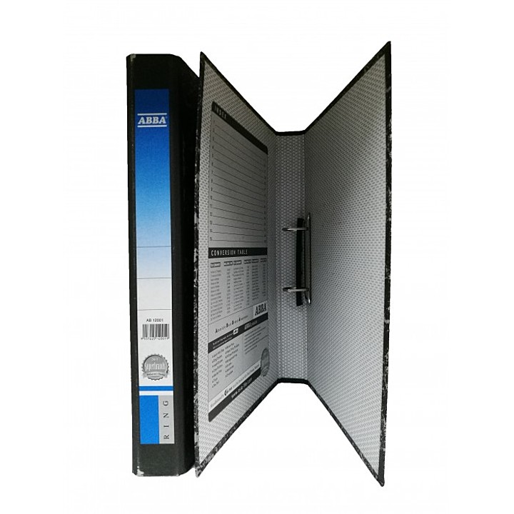 ABBA AB12001 2D Ring File (F4) – 25mm Ring Binder File | Hard Cover Marble Paper | Fail Cincin 2D Single