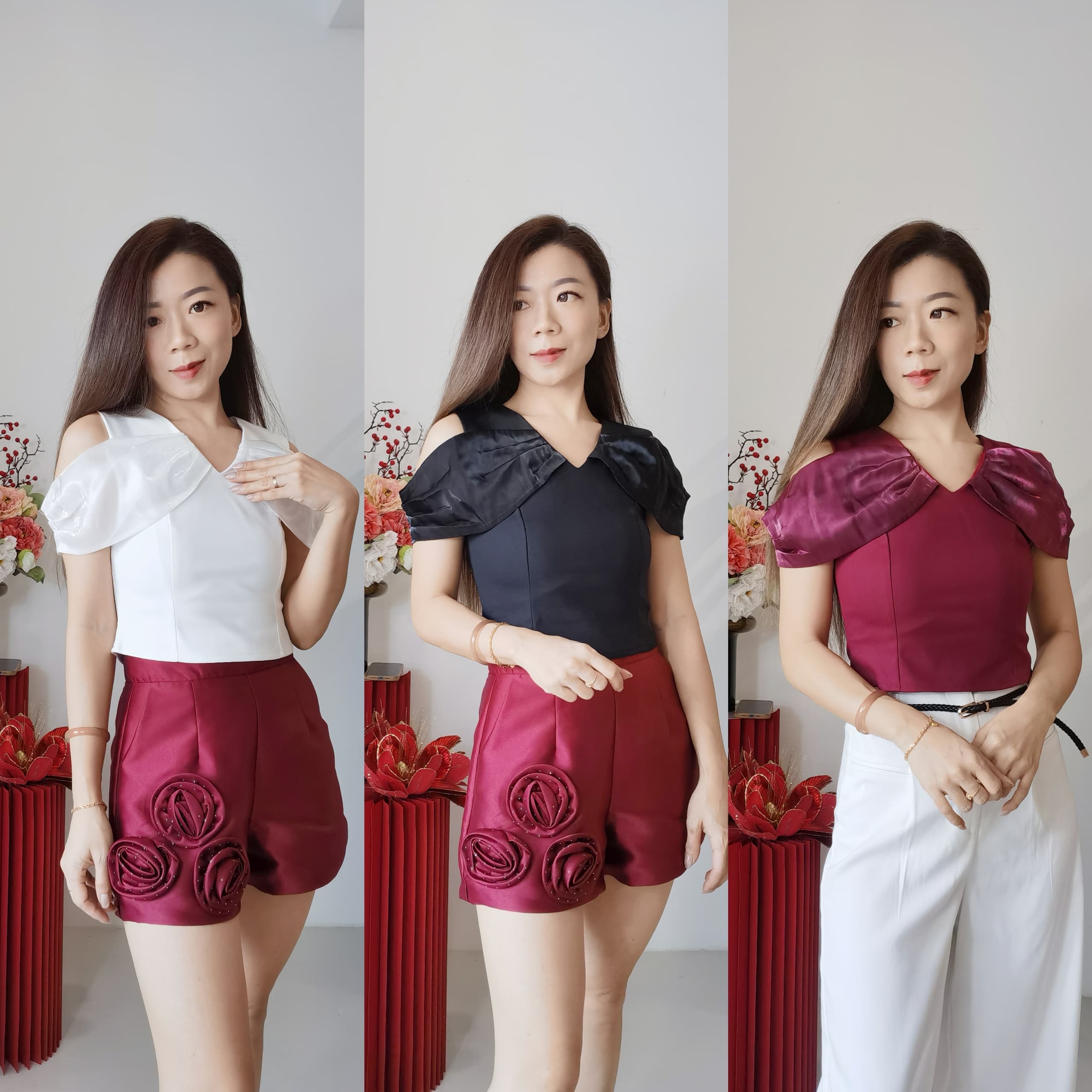 2802 PREMIUM DESIGN BLOUSE 轻奢感欧根纱袖上衣