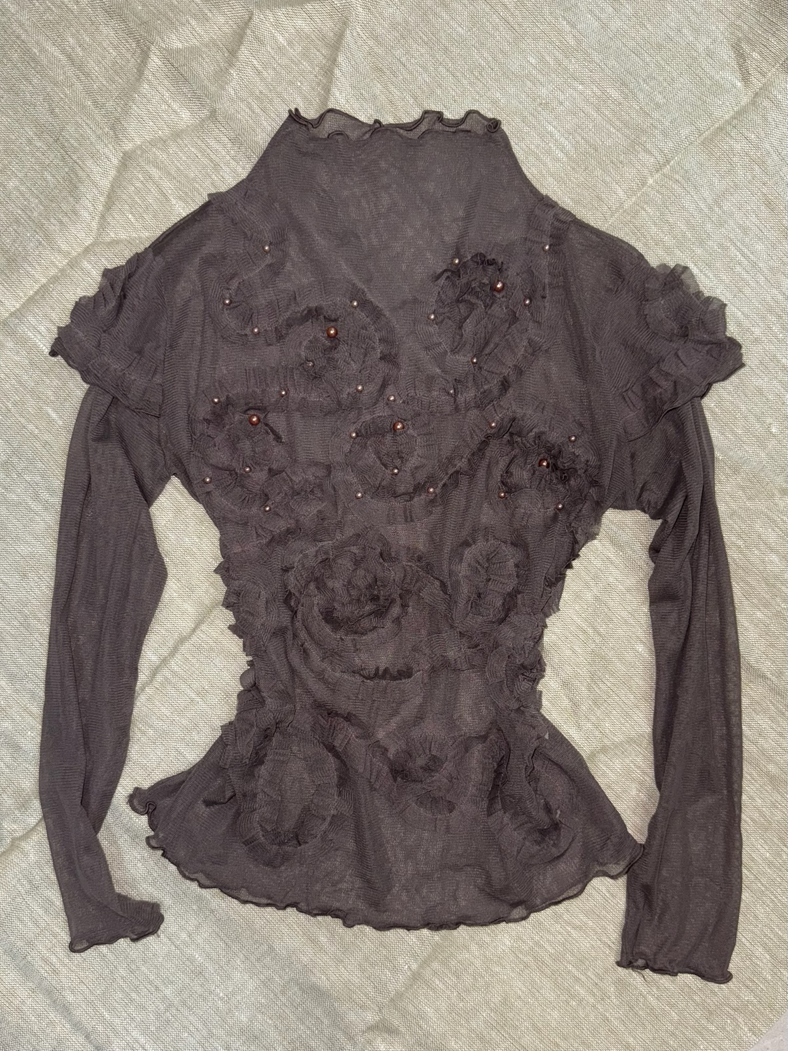 Fairy Grunge loral Appliqué Top