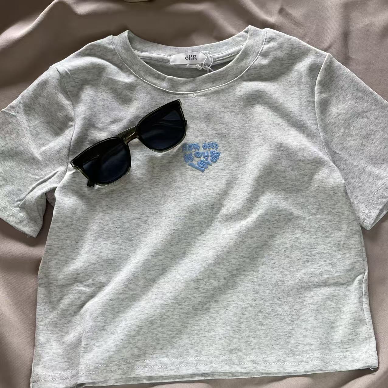 TS20018#9231 [Crop Top]  Exclusive Graphic T-shirt 