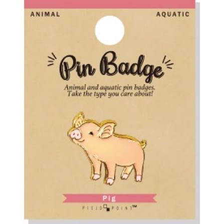 Animal Pin Badge - Pig