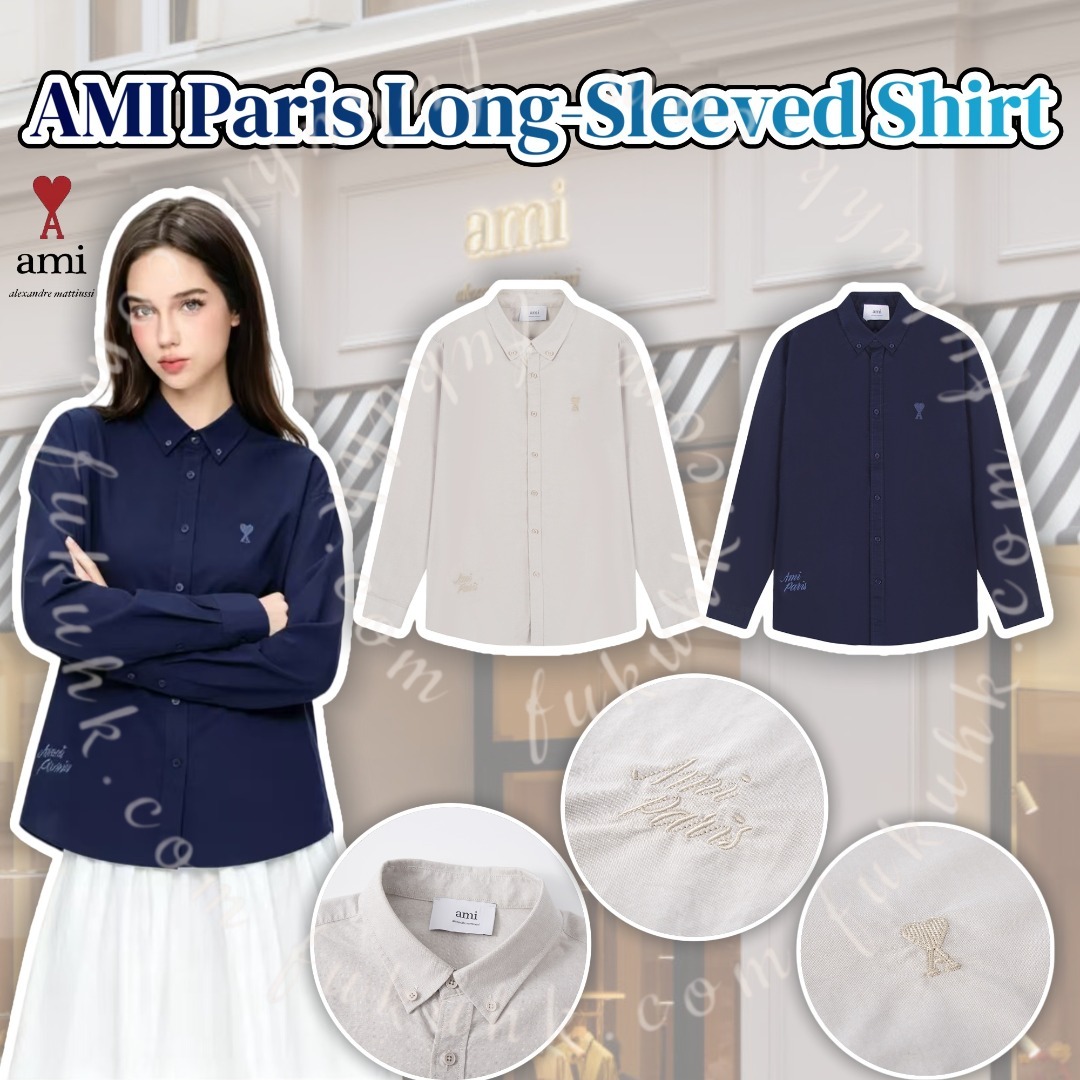 AMI Paris Long-Sleeved Shirt 小愛心刺繡長袖恤衫