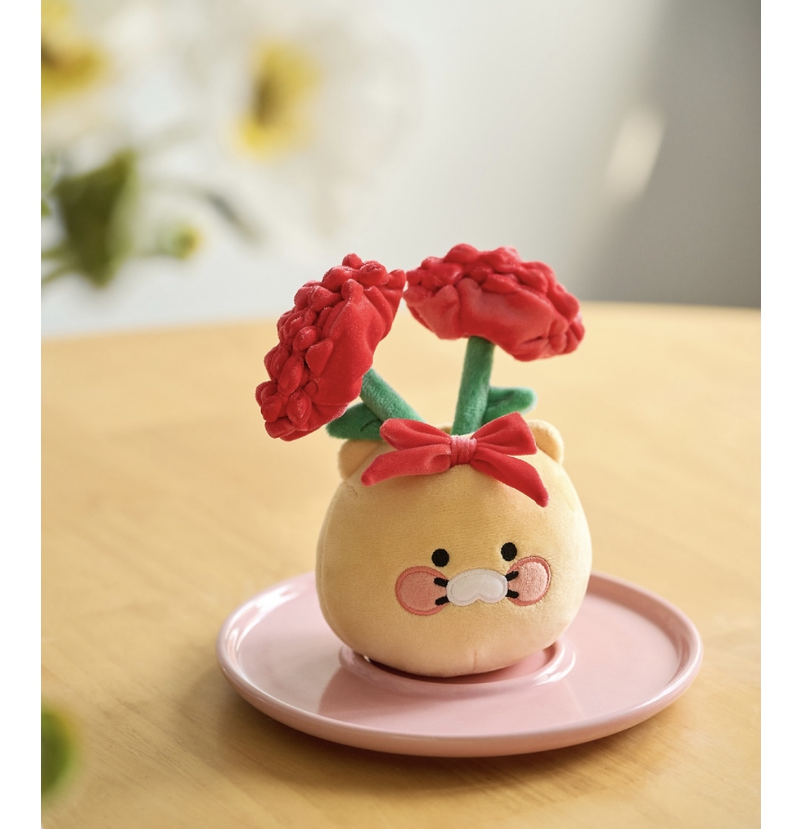 Kakao Friends 春植康乃馨花盆公仔