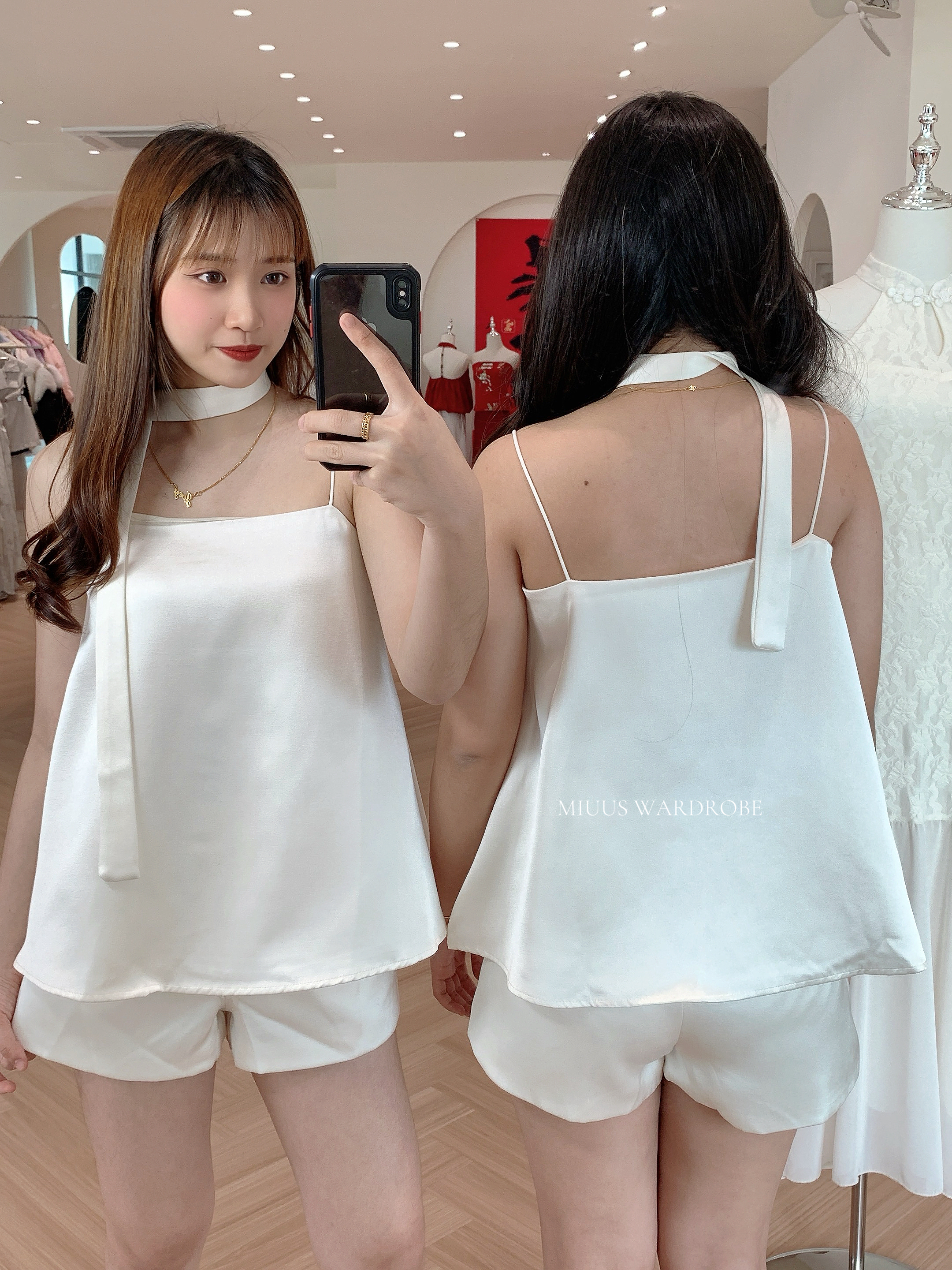 4340 缎面两件套+飘带套装