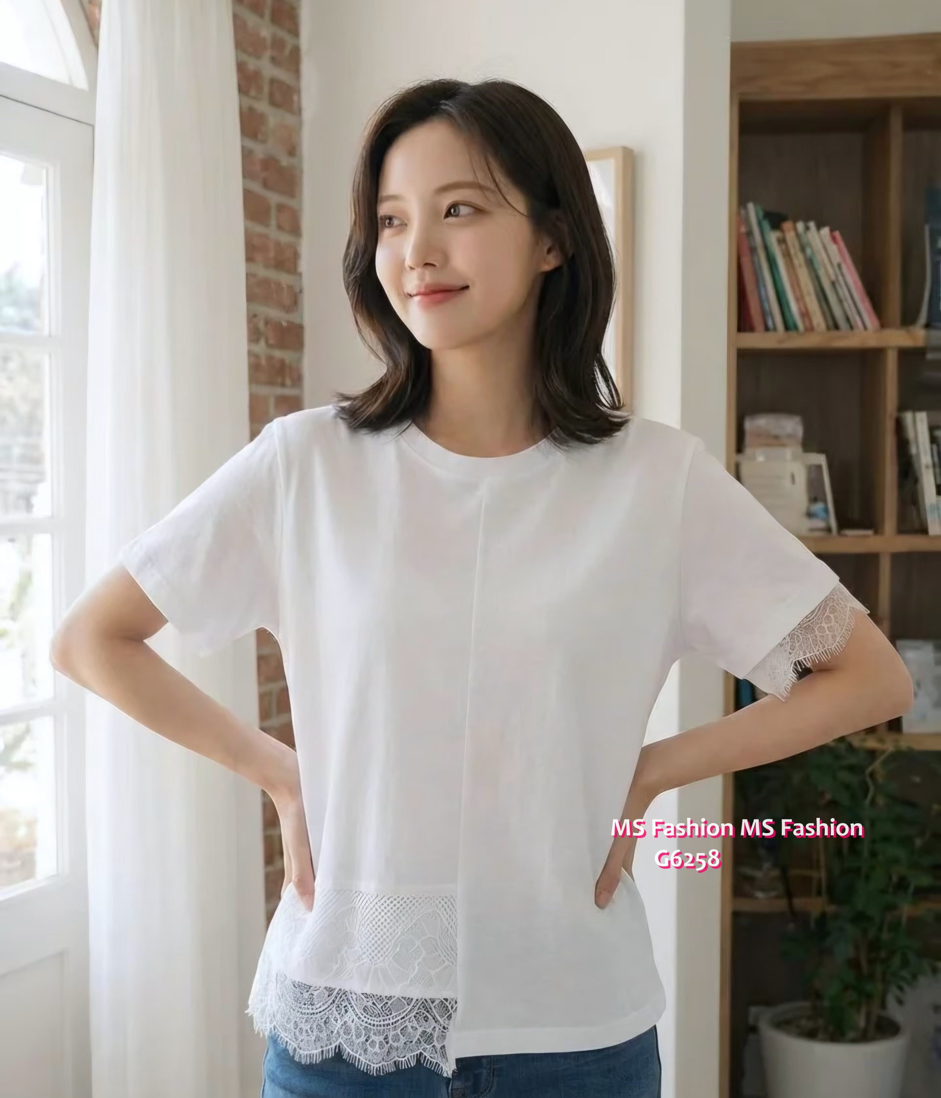G6258 韓國🇰🇷拼lace top