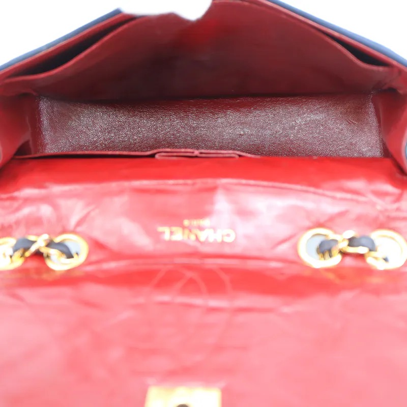 Chanel Vintage Matelasse Coco Mark Single Chain Flap Bag
