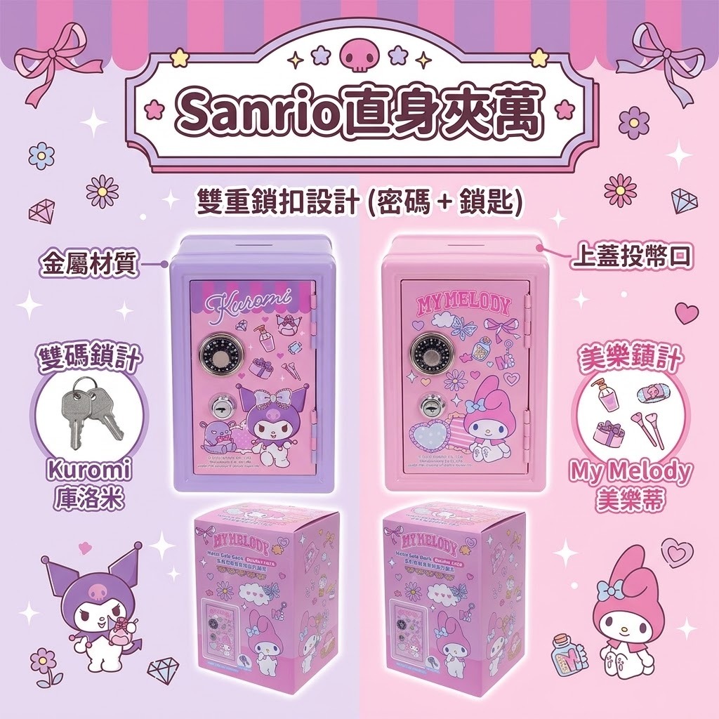 【預訂】Sanrio直身夾萬