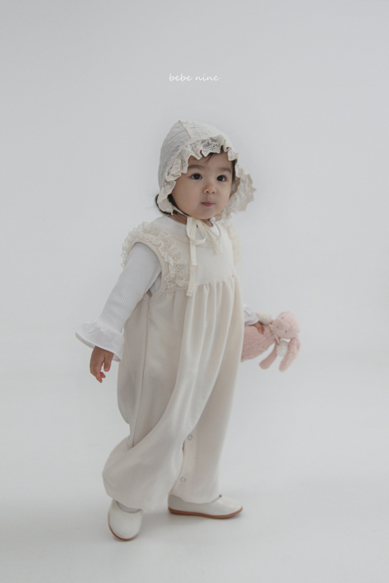 🌸預訂 韓國直送🌸🇰🇷Bebenine蕾絲荷葉花邊包耳帽