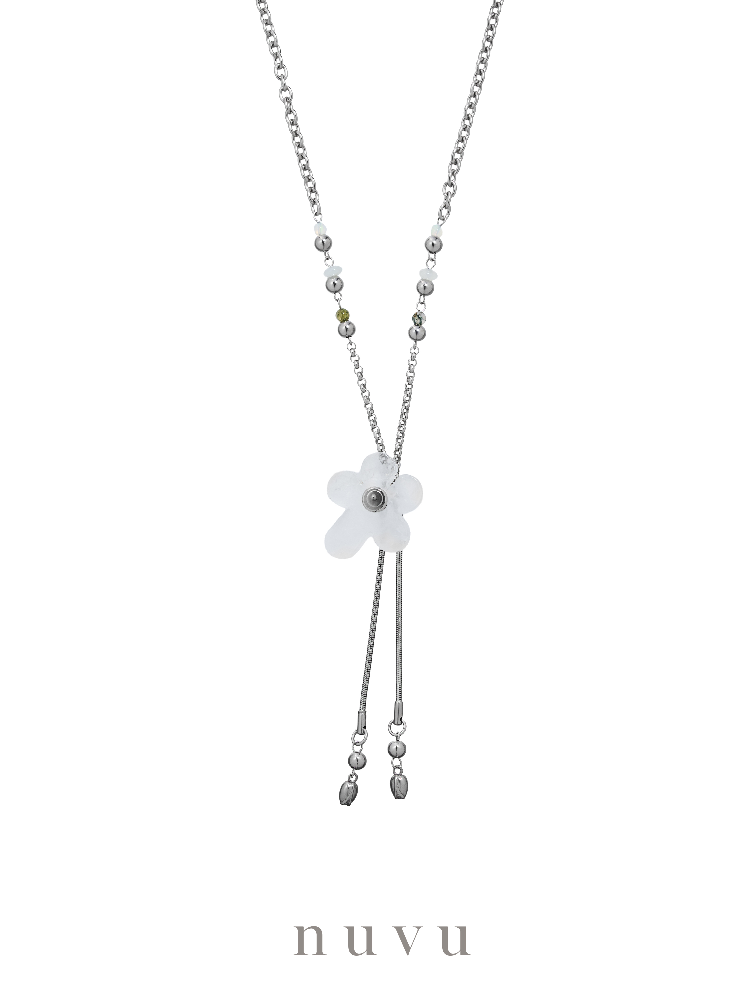 Voice of Flower — White Bloom Necklace