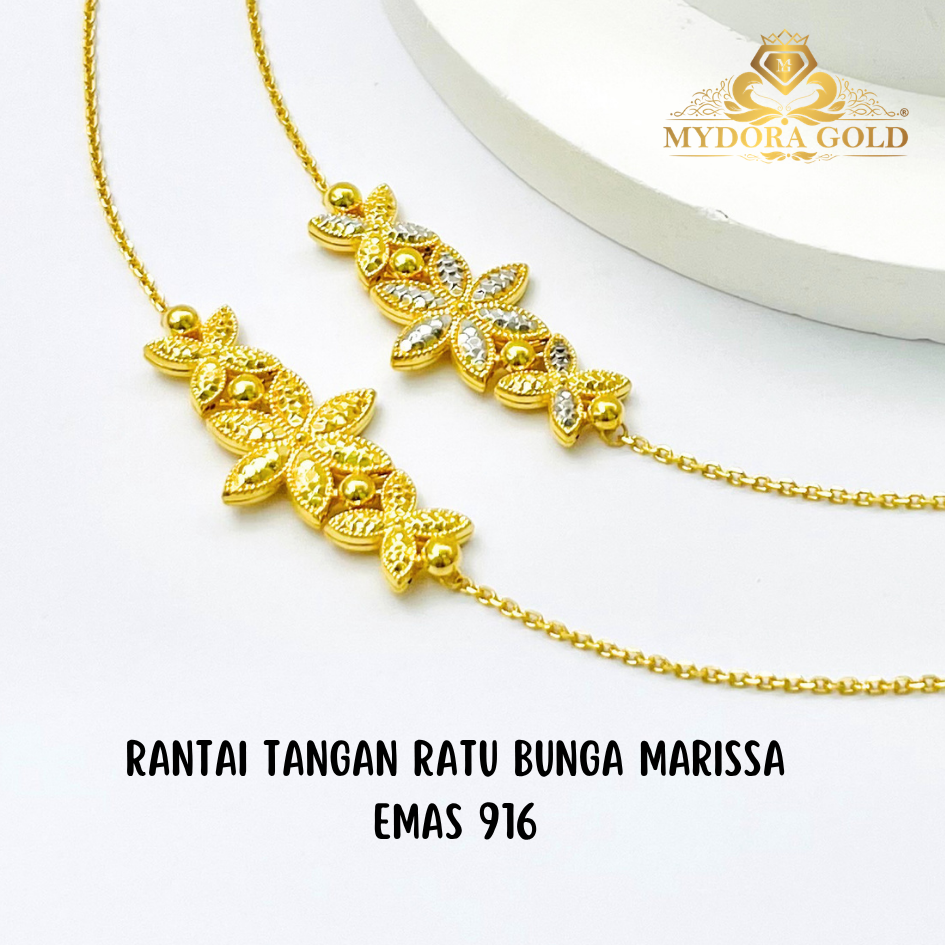 MYDORA Rantai Tangan Ratu Bunga Marissa l EMAS 916/22K