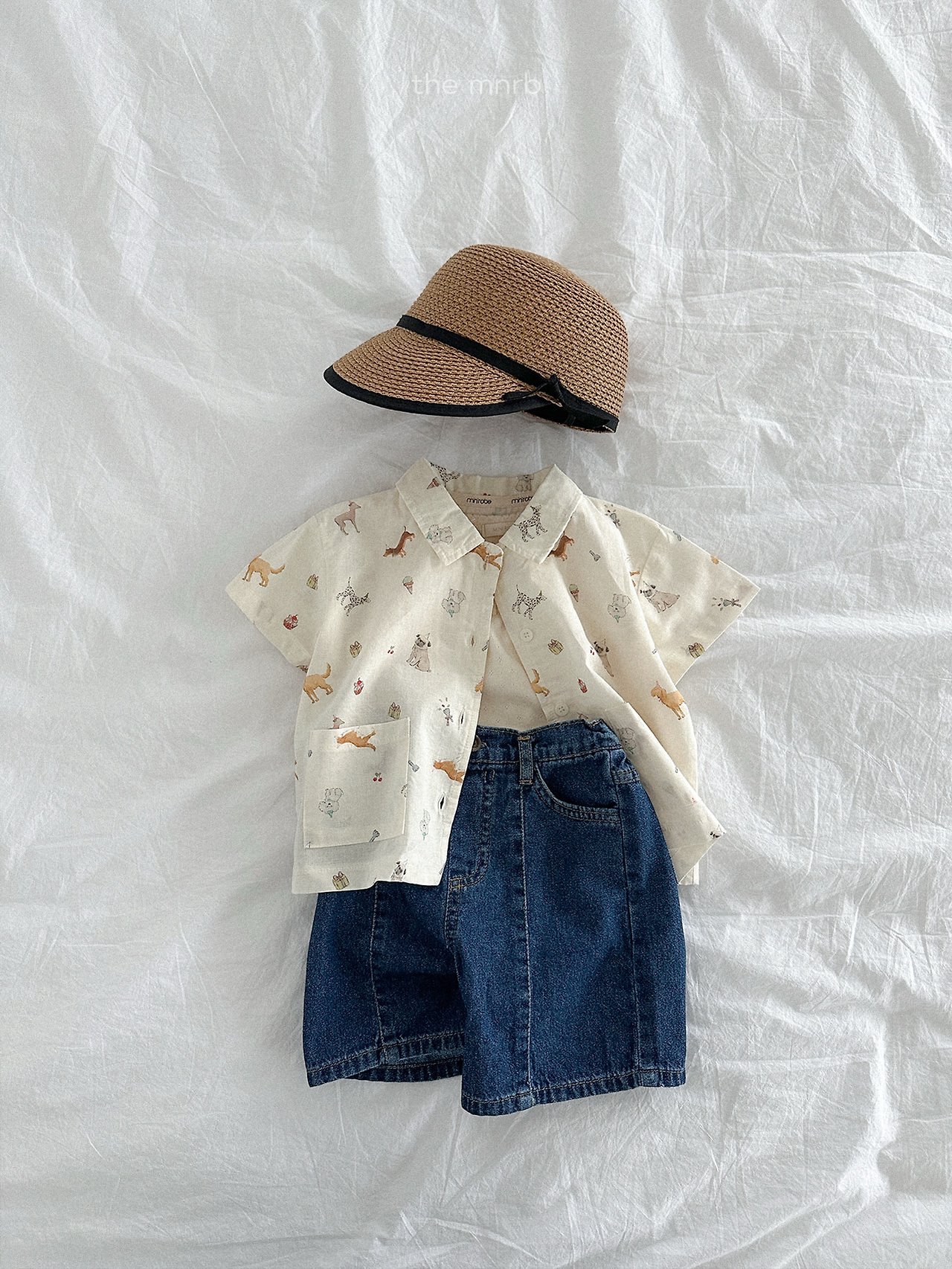 Minirobe | Denim shorts(Deep blue XL100-110) 