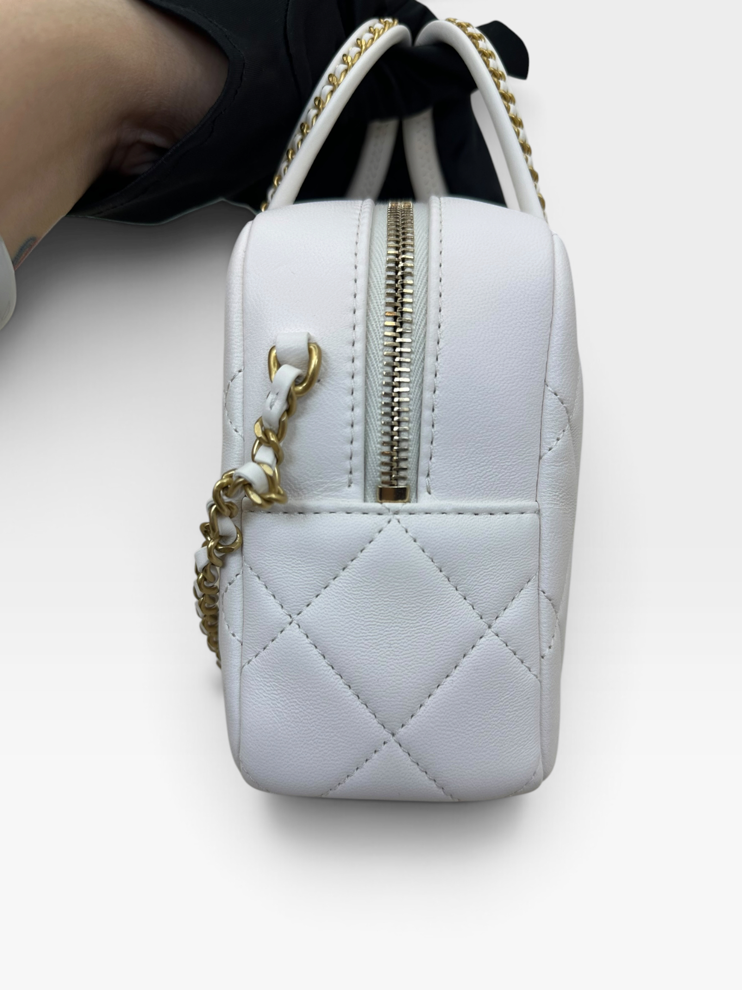 Pre-Owned CHANEL Top Handle Bowling Bag / Product Code: K090406