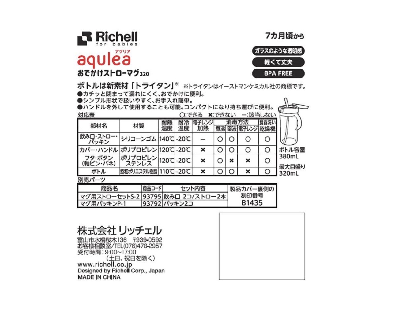 現貨🇯🇵Richell 兒童吸管杯320ml -粉紅色| 馬戲團粉紅