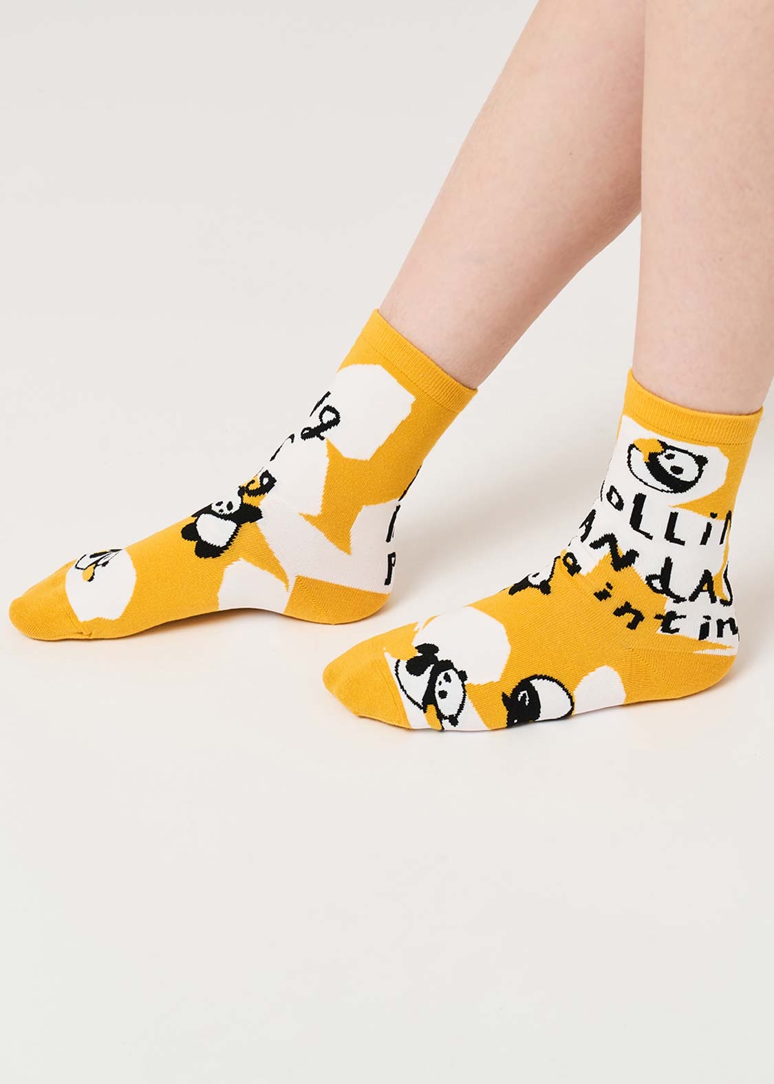 📦訂購 日本限定 graniph Rolling Pandas 熊貓 中筒襪