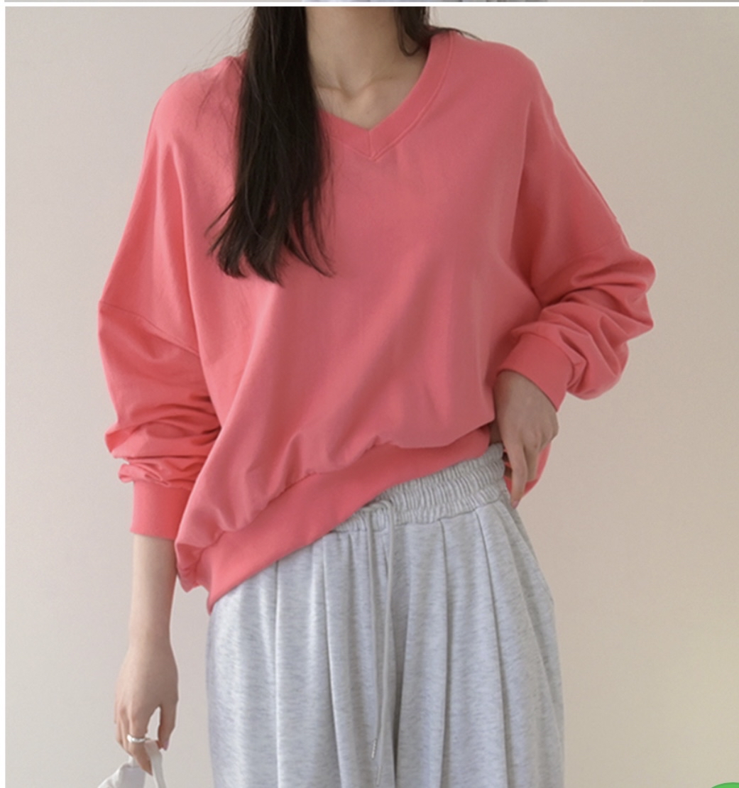 Made in Korea -靚色簡約V 領top