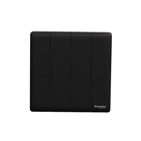 施耐德 Unica X 曜石黑 4位單控 開關掣