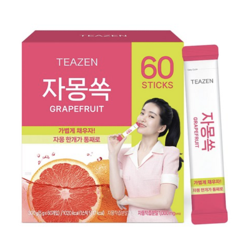 纖體消脂｜韓國 TEAZEN 鮮榨西柚 溶脂粉末茶｜Watermix Grapefruit Flavour