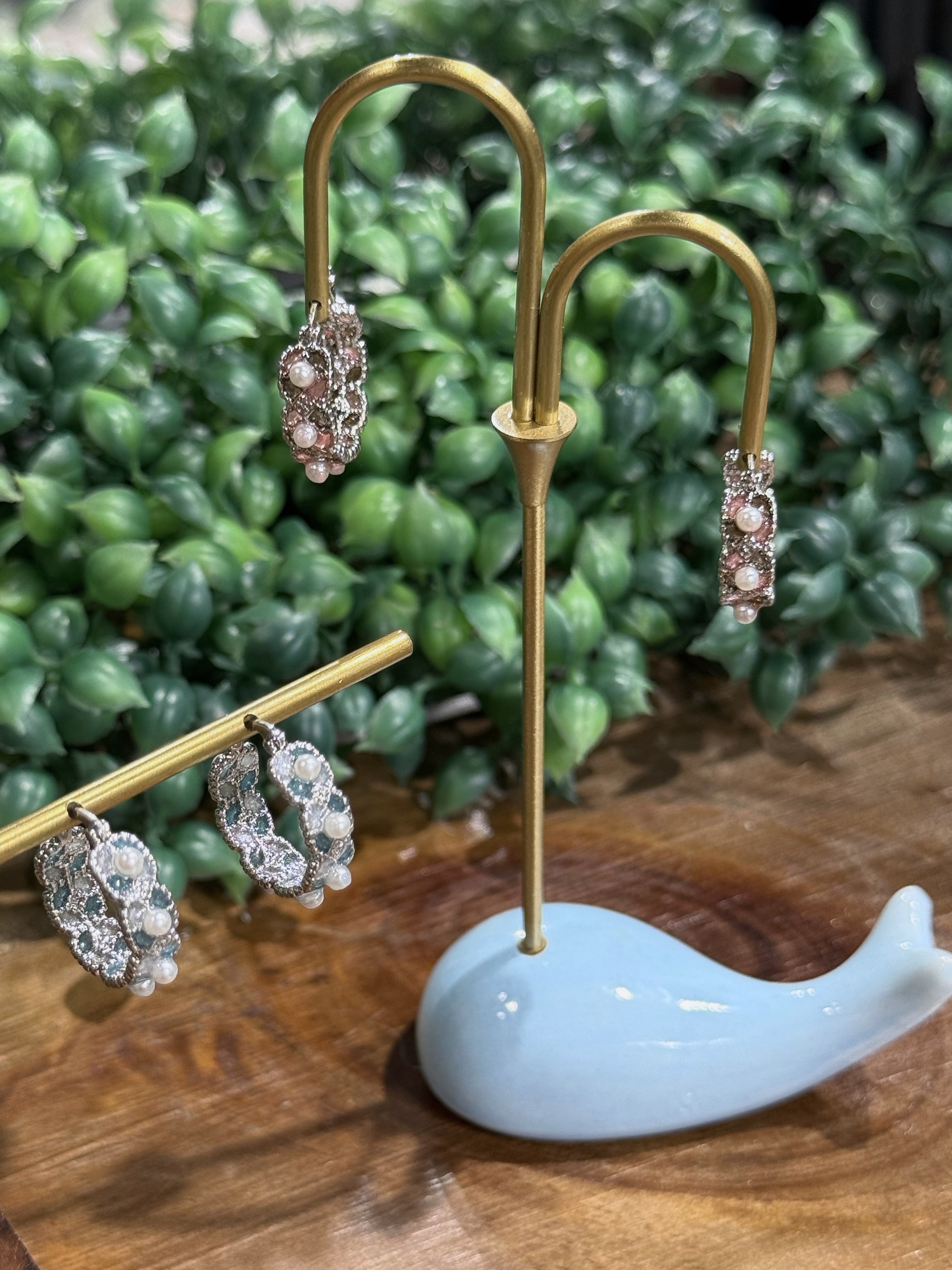 露珠花冠 Dewdrop Wreath Hoop Earrings | 耳圈款耳環