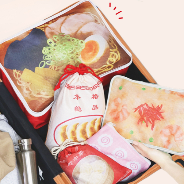 日本預訂📍日本得意便當/食物圖案旅行收納袋套裝