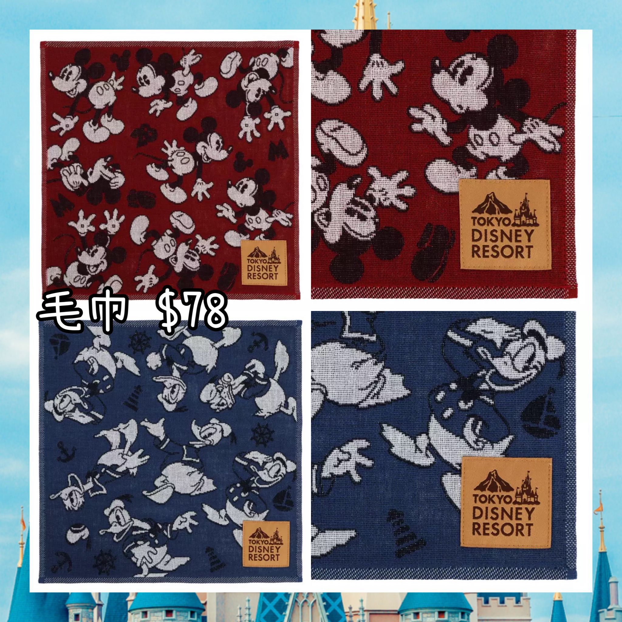 ：日本：DISNEYLAND園區產品30/4日本發賣 毛巾